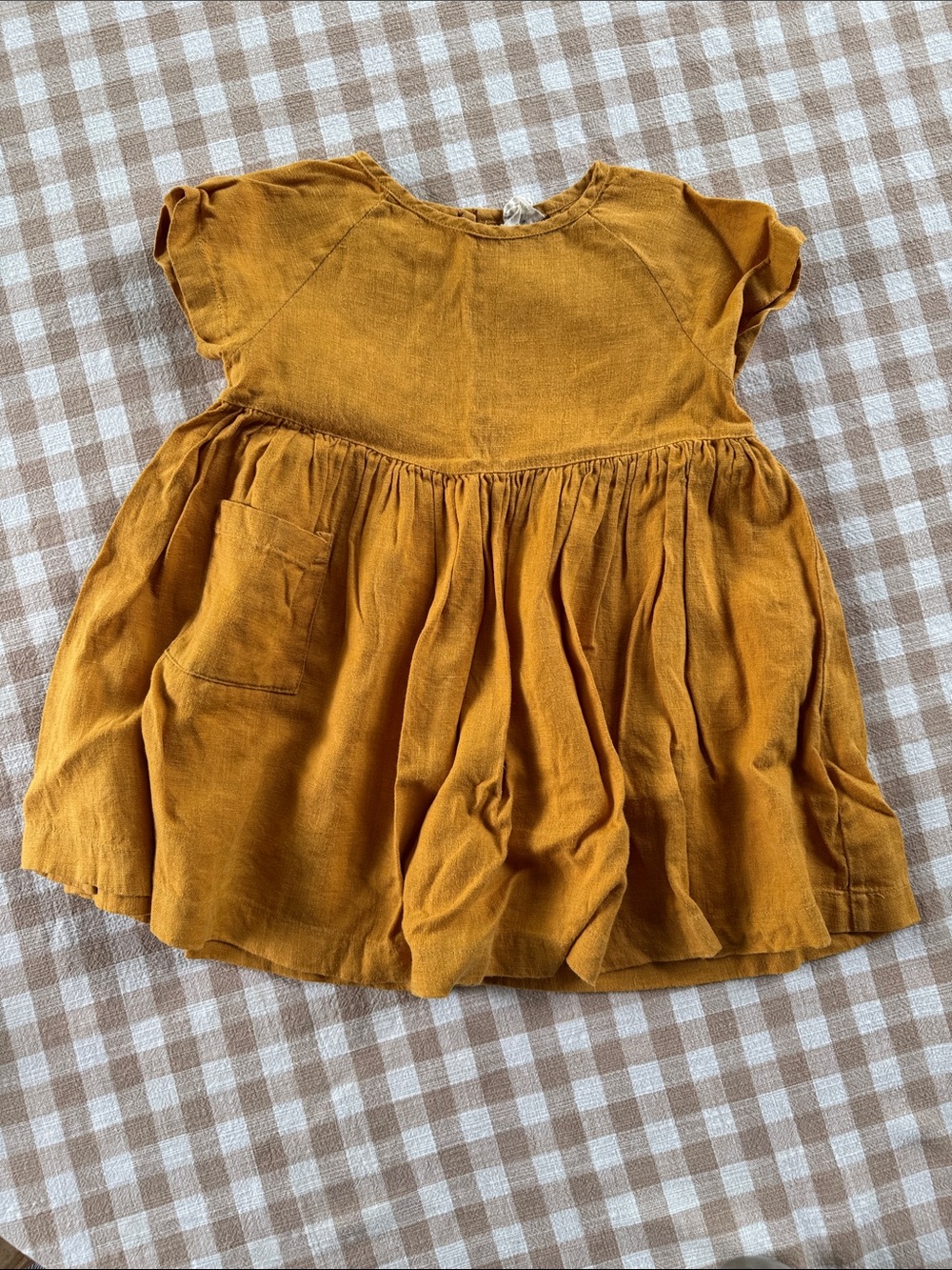 Red Creek Kids | Linen ‘River’ Short Sleeve Cotton Dress size 2-3T